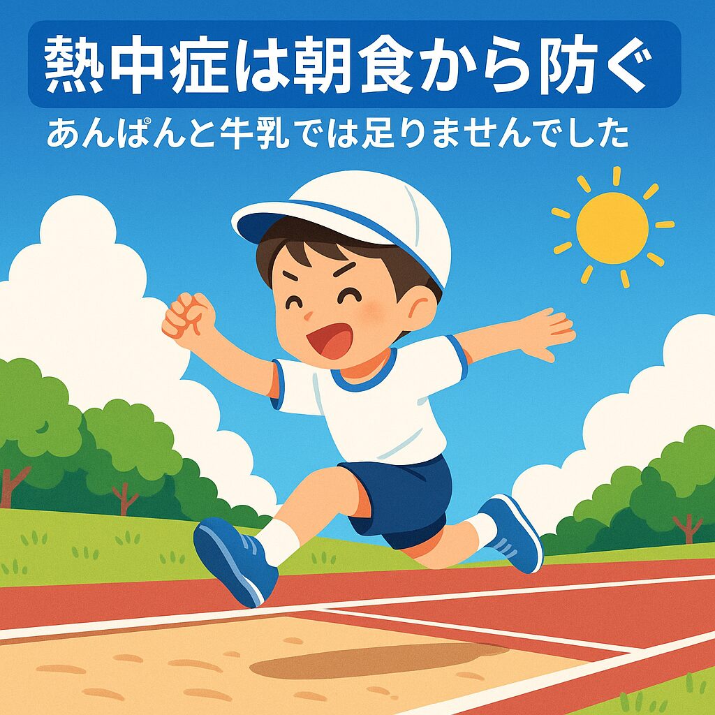 【熱中症は朝食から防ぐ】あんぱんと牛乳では足りませんでした